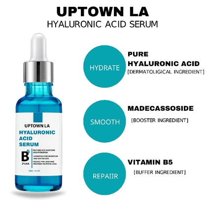 UPTOWN LA Hyaluronic Acid Face Serum – Hydrating & Plumping Formula