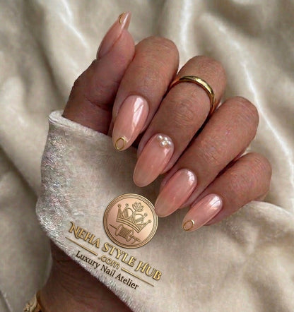 Colorful Luxury Chrome & Filigree Nail Set