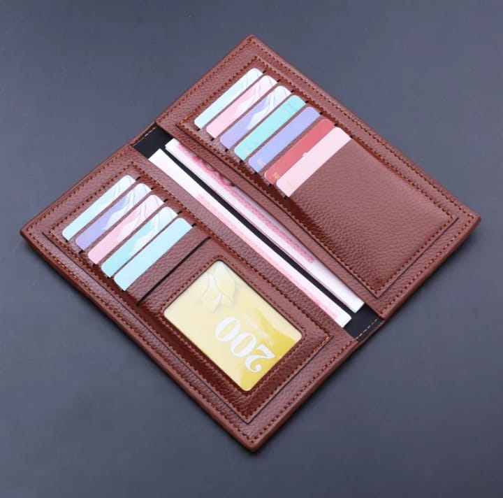 Premium Men's Long Leather Wallet - All Colors