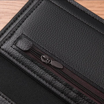 Premium Men's Long Leather Wallet – Stylish Multi-Card Holder & Cash Organizer