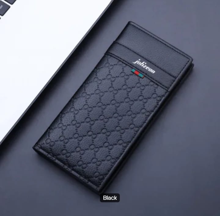 Premium Men's Long Leather Wallet - Interior View