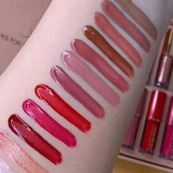 HANDAIYAN 12 Colors Matte Liquid Lipstick Set ZH-504 | Waterproof Long Lasting Velvet Lip Gloss | 12PCS Full Size Makeup Kit